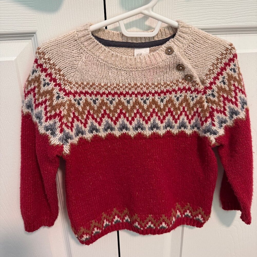 Boys 3T H&M Fair Isle Sweater